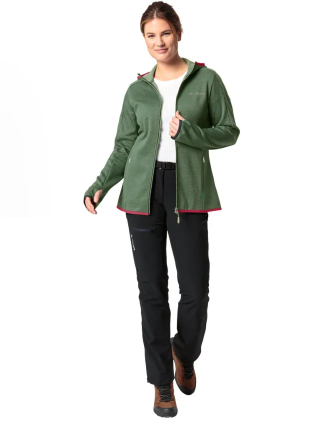 Valsorda Fleece Hoodie Damen - willow green